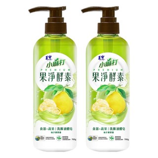 毛寶 酵素蔬果洗滌液體皂 柚子果茶, 700g, 2瓶