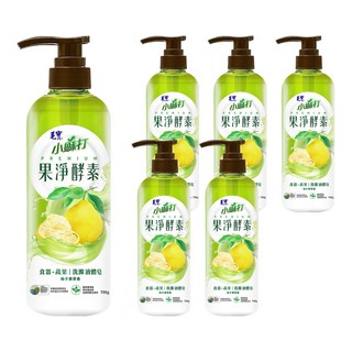 毛寶 酵素蔬果洗滌液體皂 柚子果茶, 700g, 6瓶