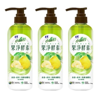 毛寶 酵素蔬果洗滌液體皂 柚子果茶, 700g, 3瓶