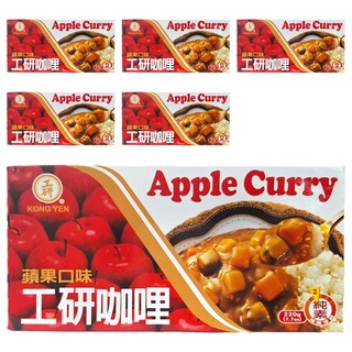 工研蘋果咖哩 蘋果香甜滑順 快速料理 全家分享, 220g, 6入