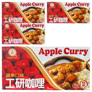 工研蘋果咖哩 蘋果風味咖哩塊 快速料理 家庭號超值組, 220g, 4入