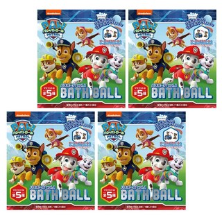nickelodeon 汪汪隊 沐浴球 附玩具, 內含隨機造型公仔, 60g, 4個