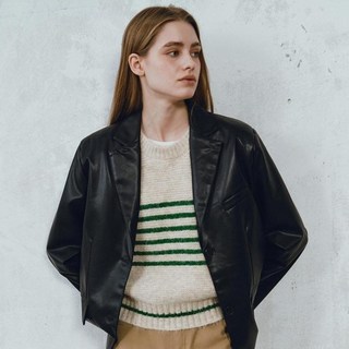 ISABEY 女款Oversize人造皮革夾克 VJJAI2106