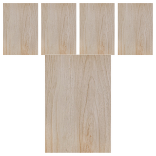 木百貨 2.85mm 白橡紋 防潑水植纖板 40 x 30cm 5個, 1組