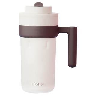 ANTIAN 316不鏽鋼顯溫保溫杯/保溫杯咖啡杯/辦公馬克杯/水壺/隨手水杯/保溫瓶/汽車杯, 冰川山白, 600ml, 1個