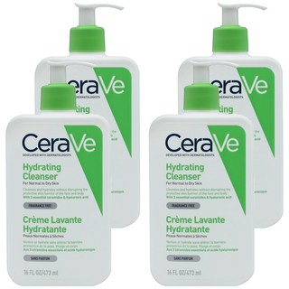 CeraVe 適樂膚 輕柔保濕潔膚露, 473ml, 4瓶