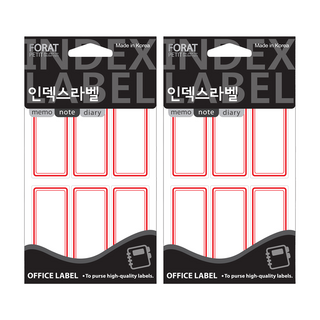 PETIT FANCY 索引標籤貼紙 20-219R, 紅色, 18張, 2個