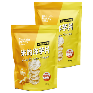 Captain Danny 丹尼船長 米的洋芋片 爆香蒜辣味, 120g, 2包