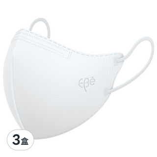 EBe 多色4層鳥嘴型時尚立體口罩 KF94 L號 白色 1盒 30片, 3盒