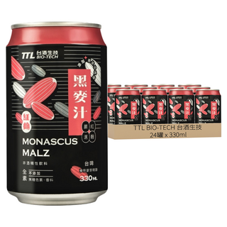 TTL BIO-TECH 台酒生技 紅麴黑麥汁, 330ml, 24罐