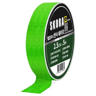 스코라 벌집무늬 반사 테이프, 1개, 그린