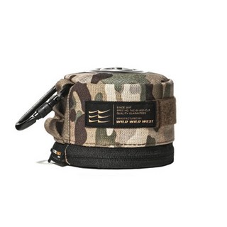WILD WILD WEST 戰術高山瓦斯罐套組 230g CORDURA 尼龍布料 防水塗層 附D扣, 多地迷彩, 1組
