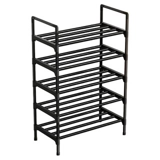 簡約組合鞋架 簡易 便捷 實用 45x26x96cm, 黑色, 1個