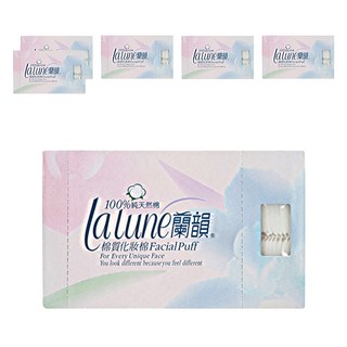 lalune 蘭韻 棉質化妝棉 Facial Puff 100% 純天然棉 100片, 6盒