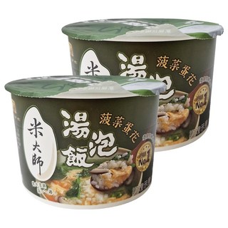 master mi 米大師 湯泡飯 菠菜蛋花, 129g, 2入