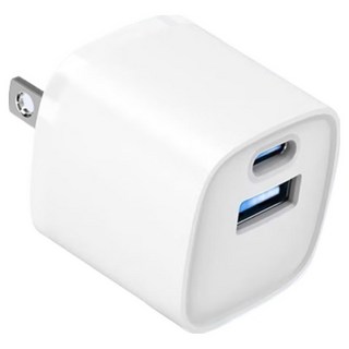 SUnORO 30W 氮化鎵快速充電器 MG-GaN30W, TypeC + USB雙孔充電頭, 白色, 1盒