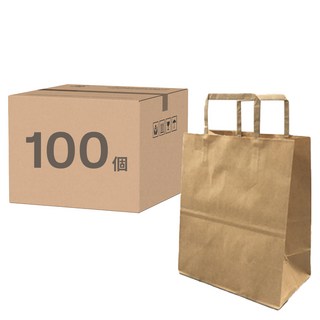 KP Flat 牛皮紙提袋, 1個, 100個裝