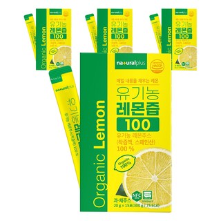 내츄럴플러스 유기농 레몬즙 100 15p, 20g, 60개