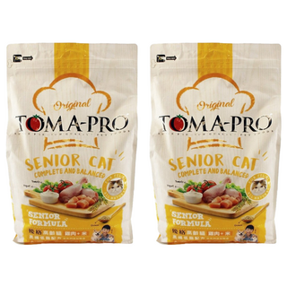 TOMA-PRO 優格 高齡貓 高纖低脂配方 全系列添加藜麥 乾飼料, 雞肉 + 米, 3kg, 2袋