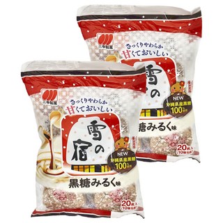 Sanko 三幸製菓 黑糖雪宿, 沖繩原產黑糖100%使用, 黑糖牛奶風味, 104g, 2袋