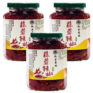 誠泰 蒜蓉辣椒 360g 鮮切辣椒與蒜頭切塊完美結合, 3罐