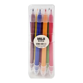 MUJI 無印良品 雙頭水性筆組, 多色, 12支