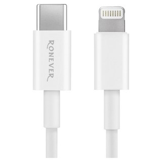 RONEVER Type-C to Lightning 充電線, 0.5m, 1條, 白色