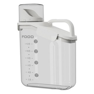 透明手提密封罐 2000mL PS+PP+矽膠材質, 27 x 22 x 12cm, 象牙白, 1個