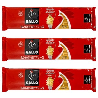 西班牙 GALLO 公雞牌 直麵 N.3 Spaghetti, 250g, 3包