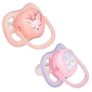 PHILIPS 飛利浦 AVENT 新安怡 Ultra Air 動物圖案安撫奶嘴組, 0~6個月, 貓頭鷹 + 小鹿, 1組