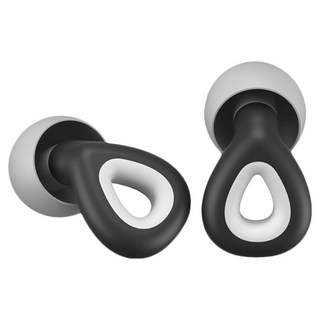 SUNORO 矽膠環形降噪耳塞 水滴型睡眠隔音款 黑色, 1組, 2個裝