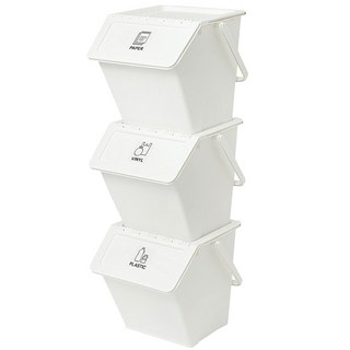 코멧 더 깊어진 다용도 데일리 분리수거함 3p, 화이트