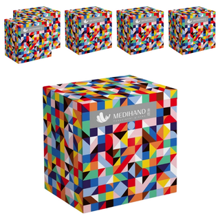 MEDIHAND 美恆 PVC透明手套 M 繽紛, 50個, 6盒