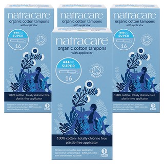 나트라케어 수퍼 탐폰 어플리케이터 체내형생리대, 16개입, 4개, 슈퍼