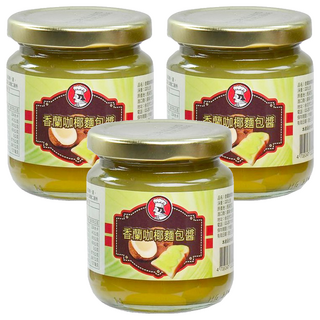 CHEF'S CHOICE 美味大師 香蘭咖椰麵包醬 東南亞國民抹醬, 220g, 3罐