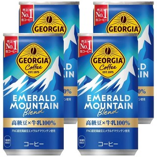 Georgia 喬亞 日本原裝翡翠山咖啡, 185ml, 4個