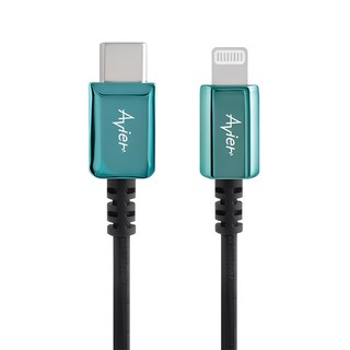 Avier CLASSIC USB C-Lightning 編織高速充電傳輸線 支援PD快速充電 MFi 認證, 1m, 藍色, 1條