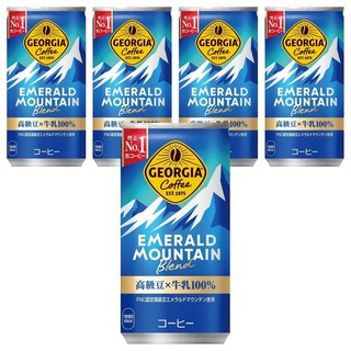 Georgia 喬亞 日本原裝翡翠山咖啡, 185ml, 5個