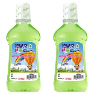 Day and Night 德恩奈 兒童漱口水 蘋果, 500ml, 2瓶