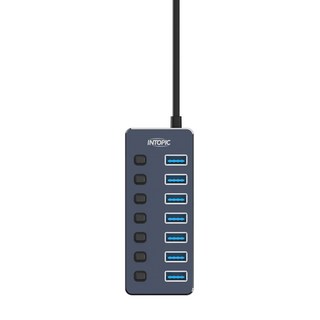 INTOPIC 廣鼎 七孔高速集線器 HBC-625 IT-USB3.2, 1個, 黑色