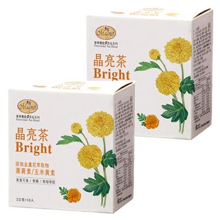 Magnet 曼寧晶亮茶 含金盞花萃取 無咖啡因 葉黃素 晶亮舒適 健康維持, 2g, 10包, 2盒