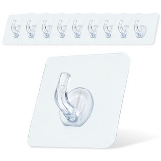 리빙홈디테일 초강력 다용도 접착식 후크 고리형 LHD-042, 투명, 10개