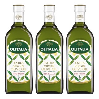 OLITALIA 奧利塔 特級初榨橄欖油，100%義大利原裝進口，第一道初榨，濃郁橄欖果香味，無添加, 1L, 3瓶