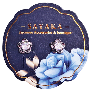 Sayaka 紗彌佳 盛開的黎明花朵單鑽耳環