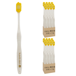 EBiSU 惠百施 日式寬頭軟毛牙刷 Y853 11g, 25支, 2組