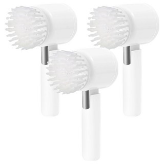 白色電動清潔刷, 1入, 3個