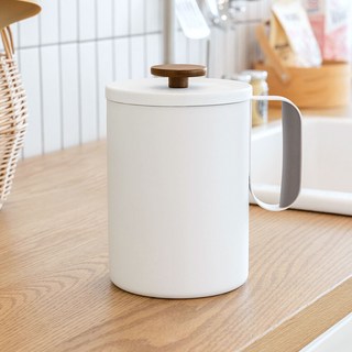 르메이드 스테인레스 음식물쓰레기통 2L, 화이트, 1개