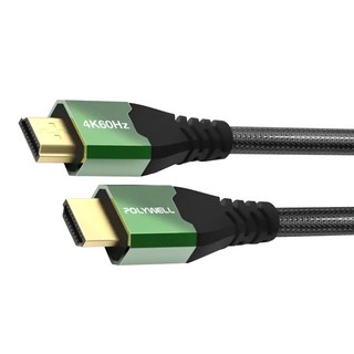 POLYWELL 寶利威爾 2.0 鋁合金影音傳輸線, 1條, 3m