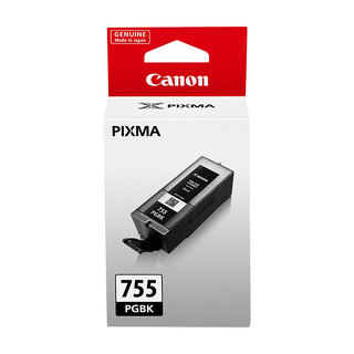 canon 原廠正品高容量XXL墨水匣 PGI-755-BK, 1個, 黑色