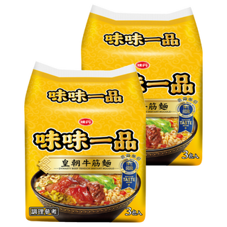 味丹 味味一品 皇朝牛筋麵 177g, 6包